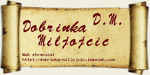 Dobrinka Miljojčić vizit kartica